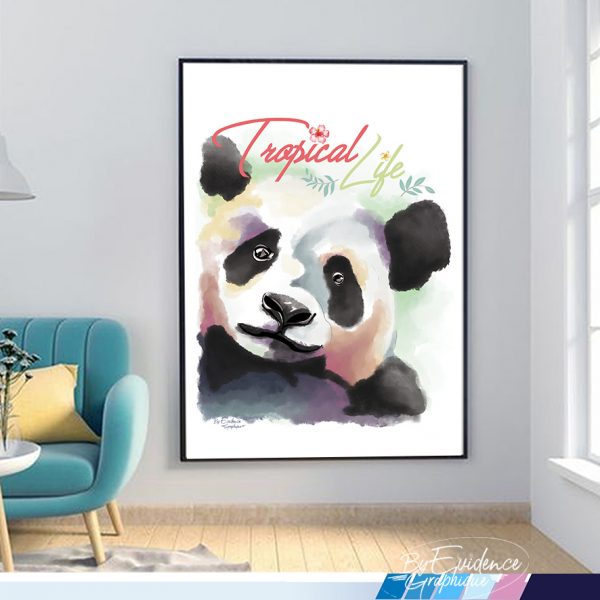 Panda Affiche déco scene evidencegraphique