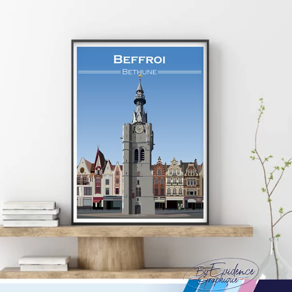 Bethune Beffroi affiche 30*40 evidencegraphique
