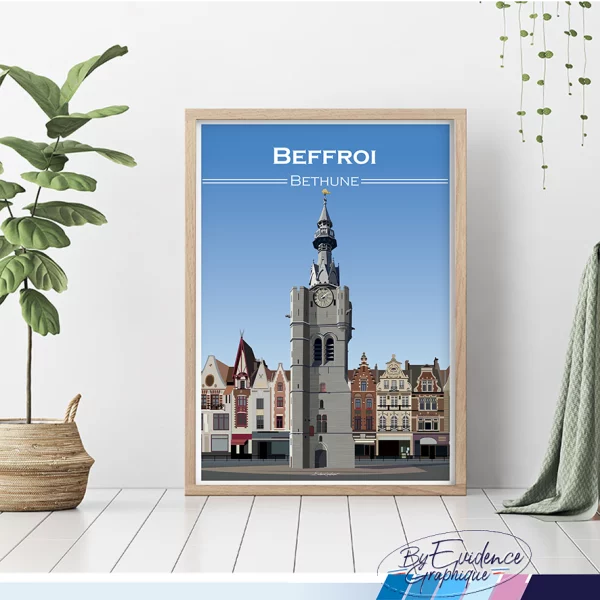 Bethune Beffroi affiche A4 evidencegraphique