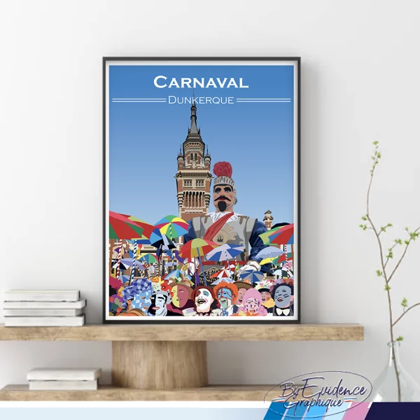 Carnaval Dunkerque affiche 30*40 evidencegraphique