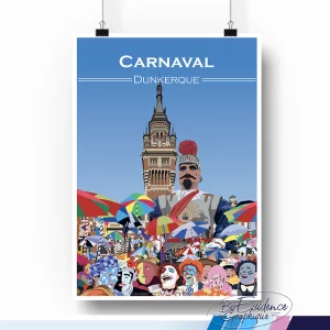 Carnaval Dunkerque affiche illustrationevidencegraphique