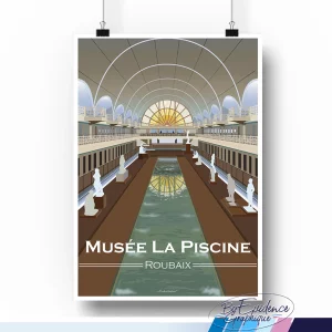 Musée La Piscine Roubaix affiche illustration evidencegraphique