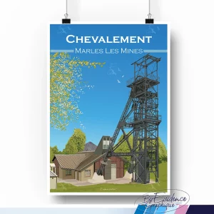 Chevalement Marles les Mines - Affiche EvidenceGraphique