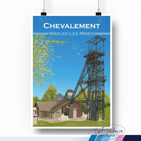 Chevalement Marles les Mines - Affiche EvidenceGraphique