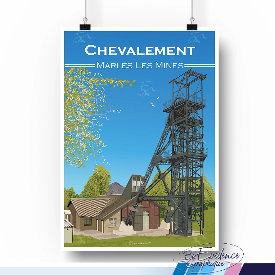 Chevalement Marles les Mines - Affiche EvidenceGraphique