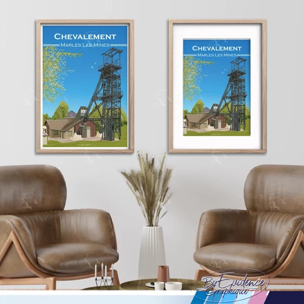 Chevalement Marles les Mines Affiche evidencegraphique