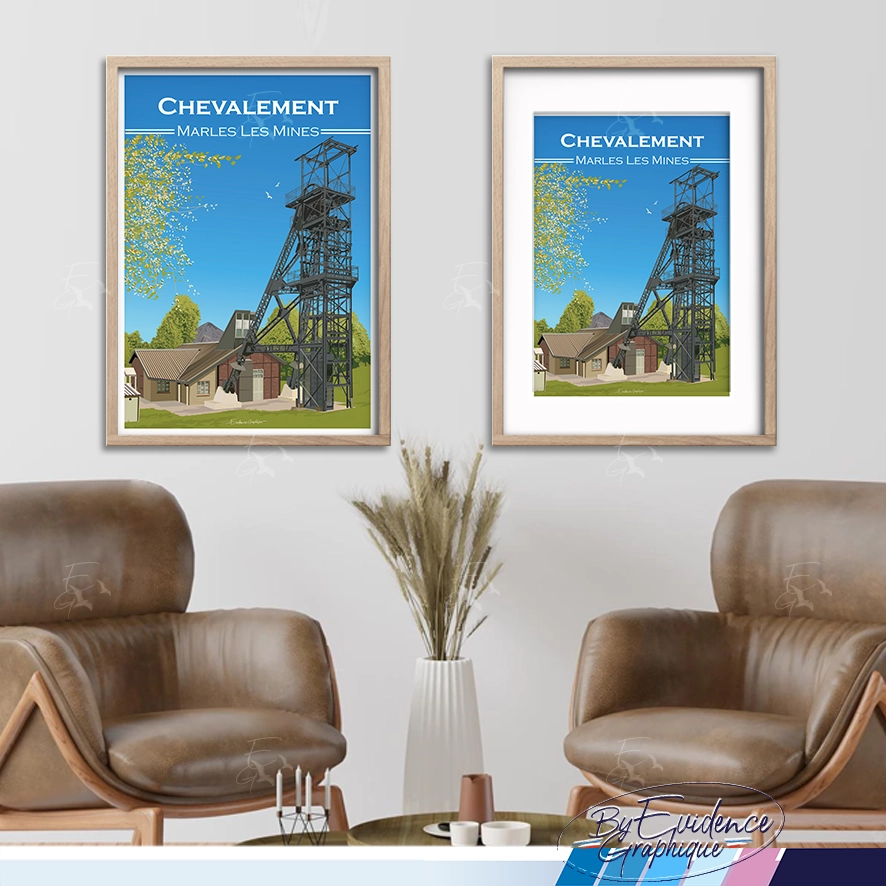 Chevalement Marles les Mines Affiche evidencegraphique