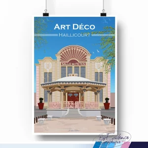 Kiosque Haillicourt art déco - Affiche - evidencegraphique