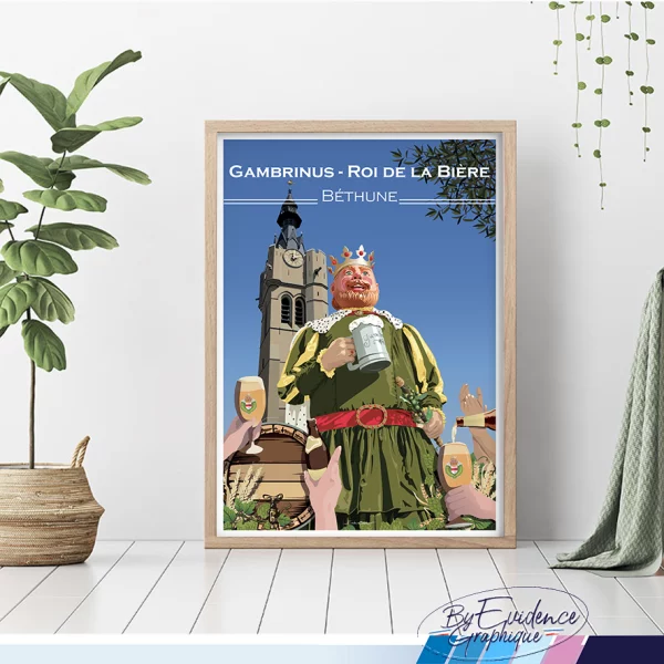 Gambrinus Bethune affiche A4 evidencegraphique