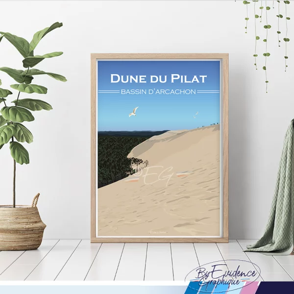 Dune du Pilat affiche A4 evidencegraphique