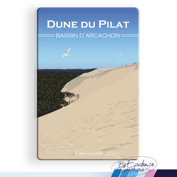 Magnet Dune du Pilat illustré evidencegraphique