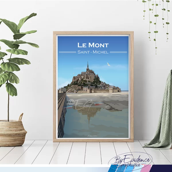 Mont Saint Michel affiche A4 evidencegraphique