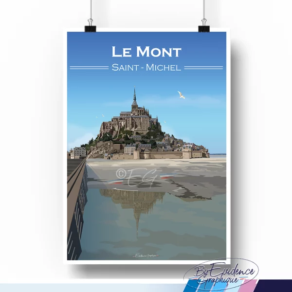 Mont Saint Michel affiche evidencegraphique