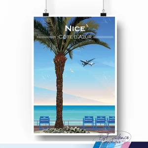 Affiche - Nice - cote d'azur - evidencegraphique