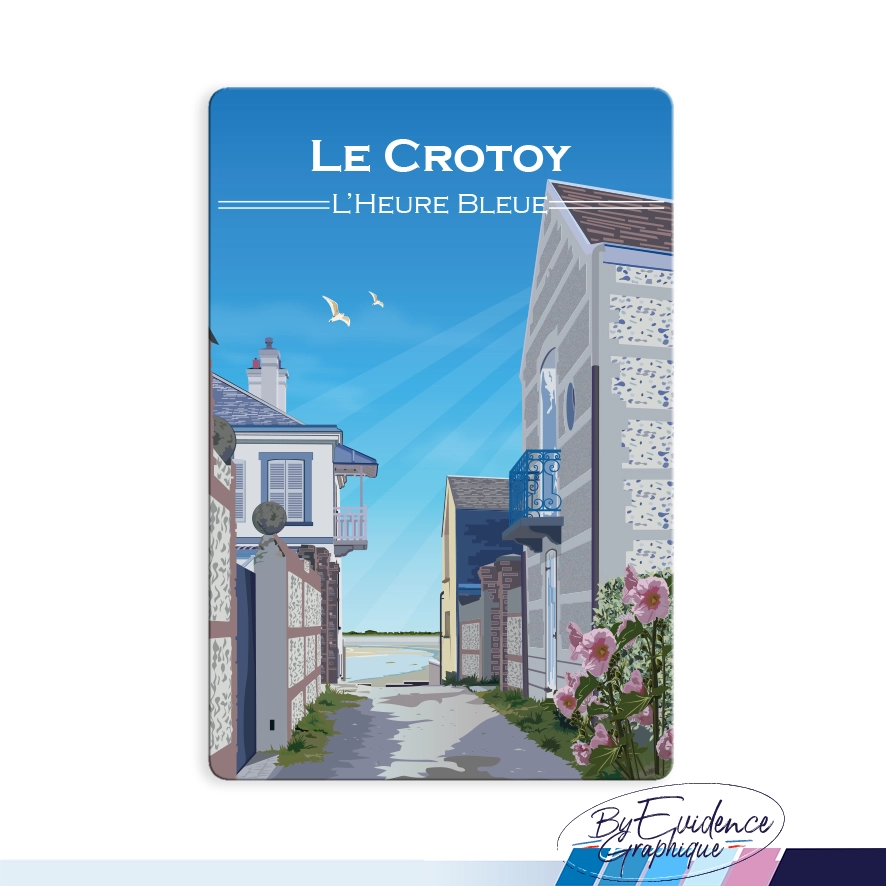 Le Crotoy L'heure bleue Magnet EvidenceGraphique