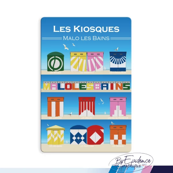 Les Kiosques Malo les Bains Magnet EvidenceGraphique