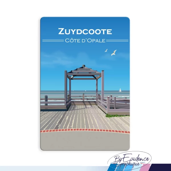 Zuydcoote Cote d'opale Magnet EvidenceGraphique