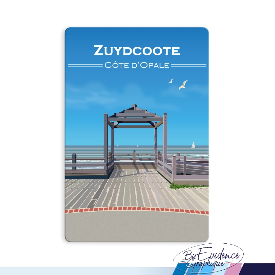 Zuydcoote Cote d'opale Magnet EvidenceGraphique