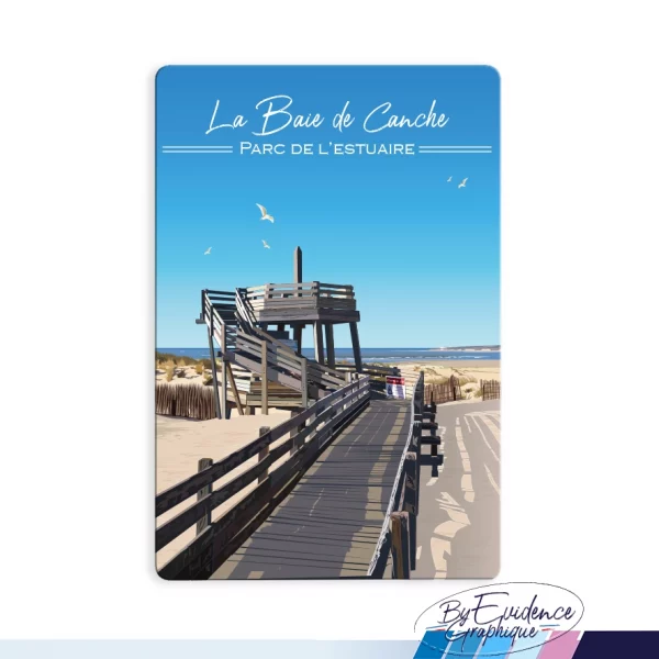 Magnet La baie de Canche illustré evidencegraphique