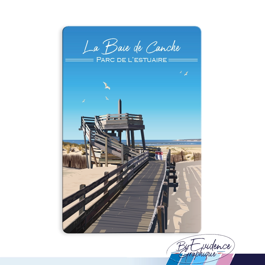 Magnet La baie de Canche illustré evidencegraphique