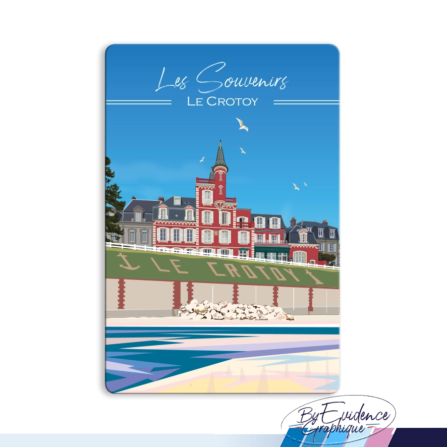 Magnet Les souvenirs le crotoy illustré evidencegraphique