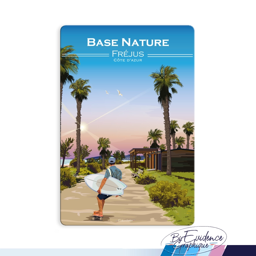 Magnet Frejus Base nature illustré evidencegraphique