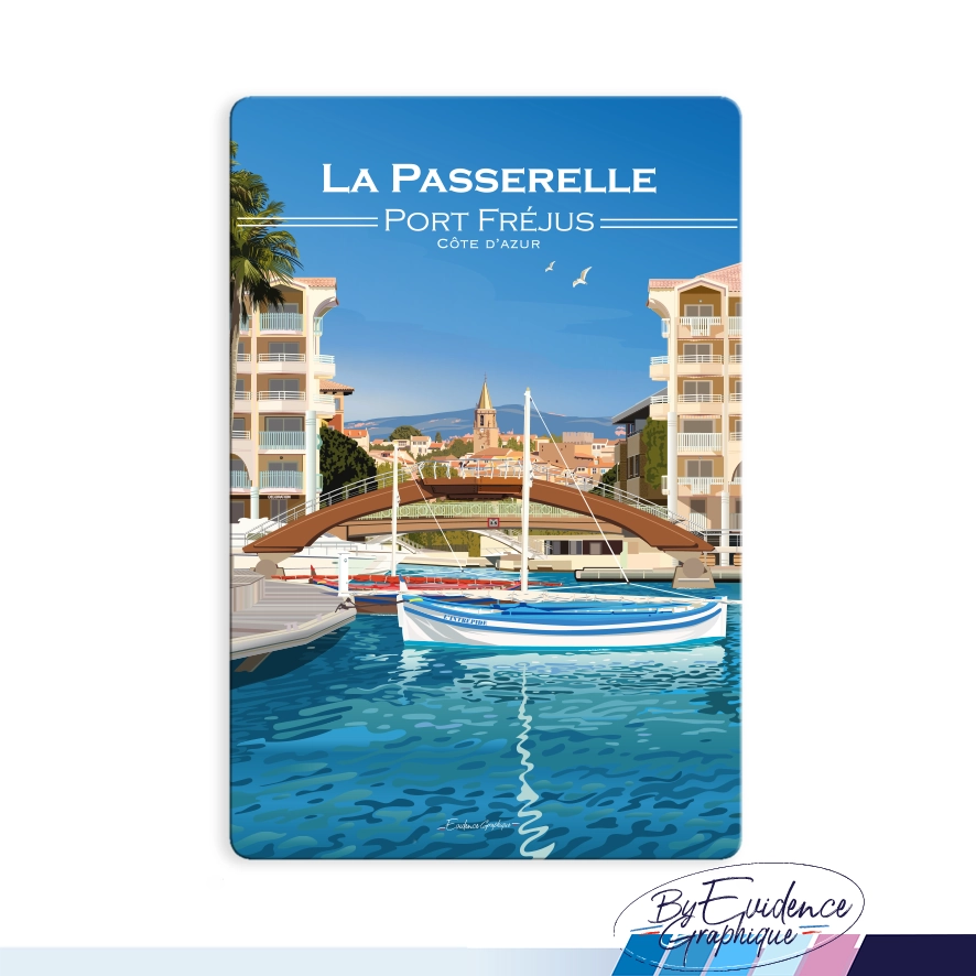 Magnet Port Frejus la passerelle illustré evidencegraphique