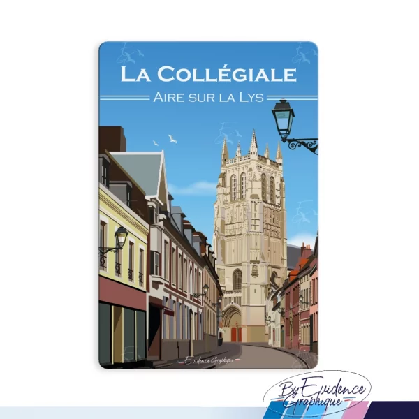 Magnet La collégiale Aire sur la Lys hauts de france evidencegraphique