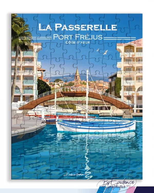 La passerelle Port Fréjus - Puzzle 110p - EvidenceGraphique