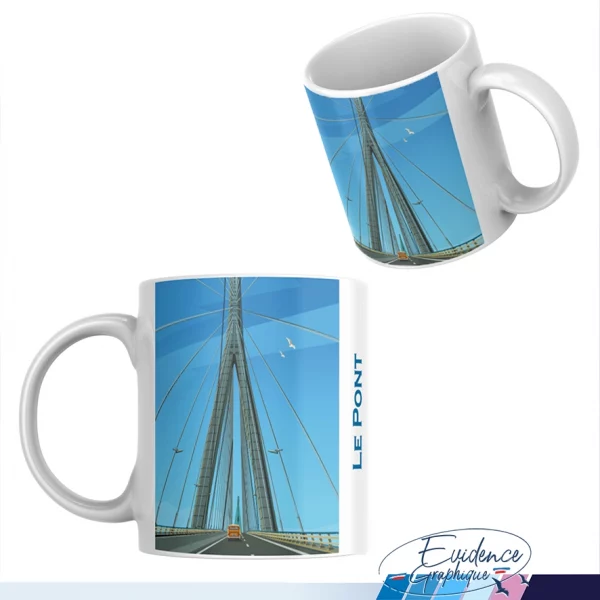 Mug illustration Pont de Normandie evidencegraphique