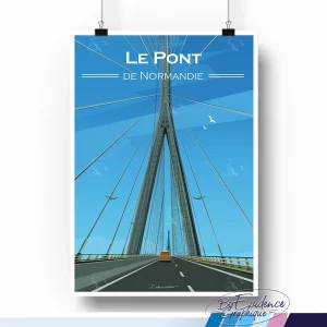 Pont de Normandie Affiche evidencegraphique