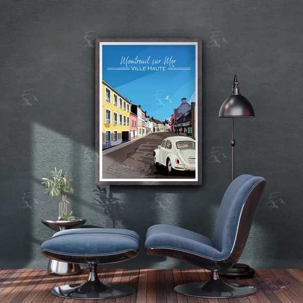Montreuil sur Mer - Haute ville - affiche creation evidencegraphique