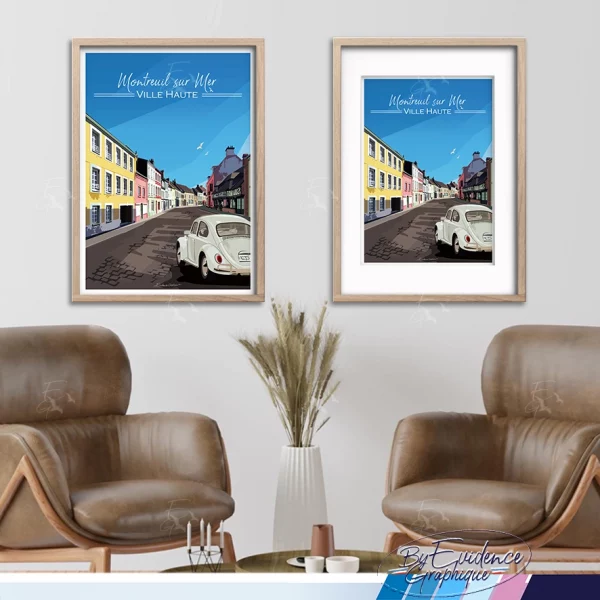 Montreuil sur Mer -Haute ville - affiche evidencegraphique
