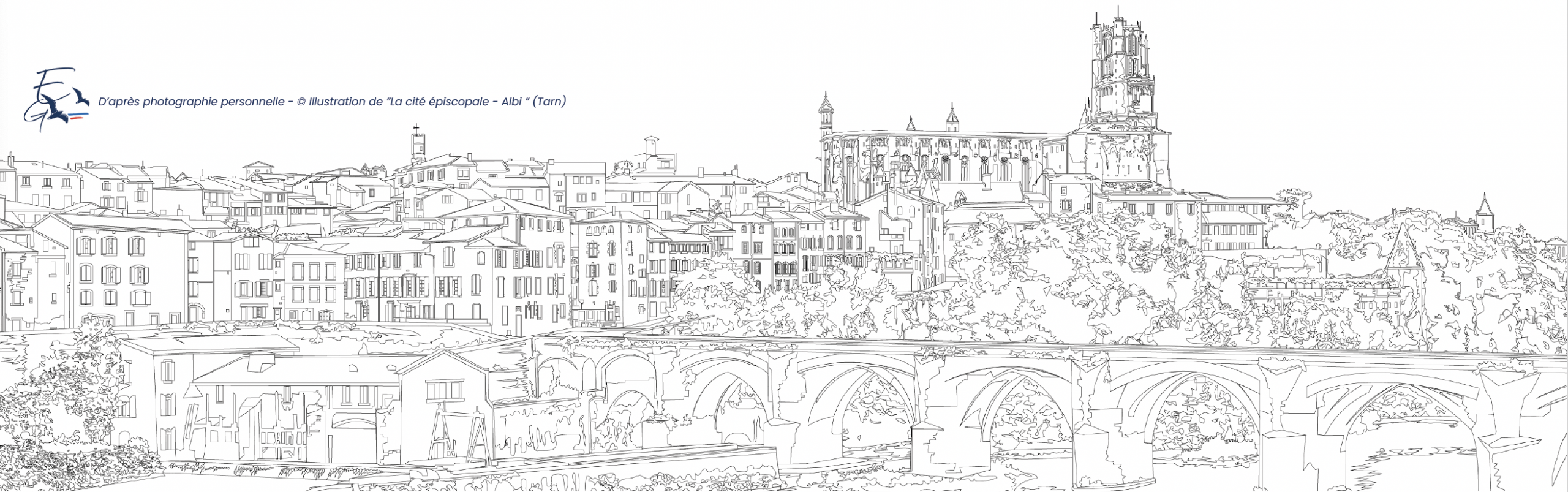 Illustration La cité épiscopale Albi - EvidenceGraphique