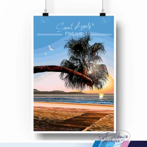 St Aygulf - Fréjus - Affiche - cote d'azur - evidencegraphique