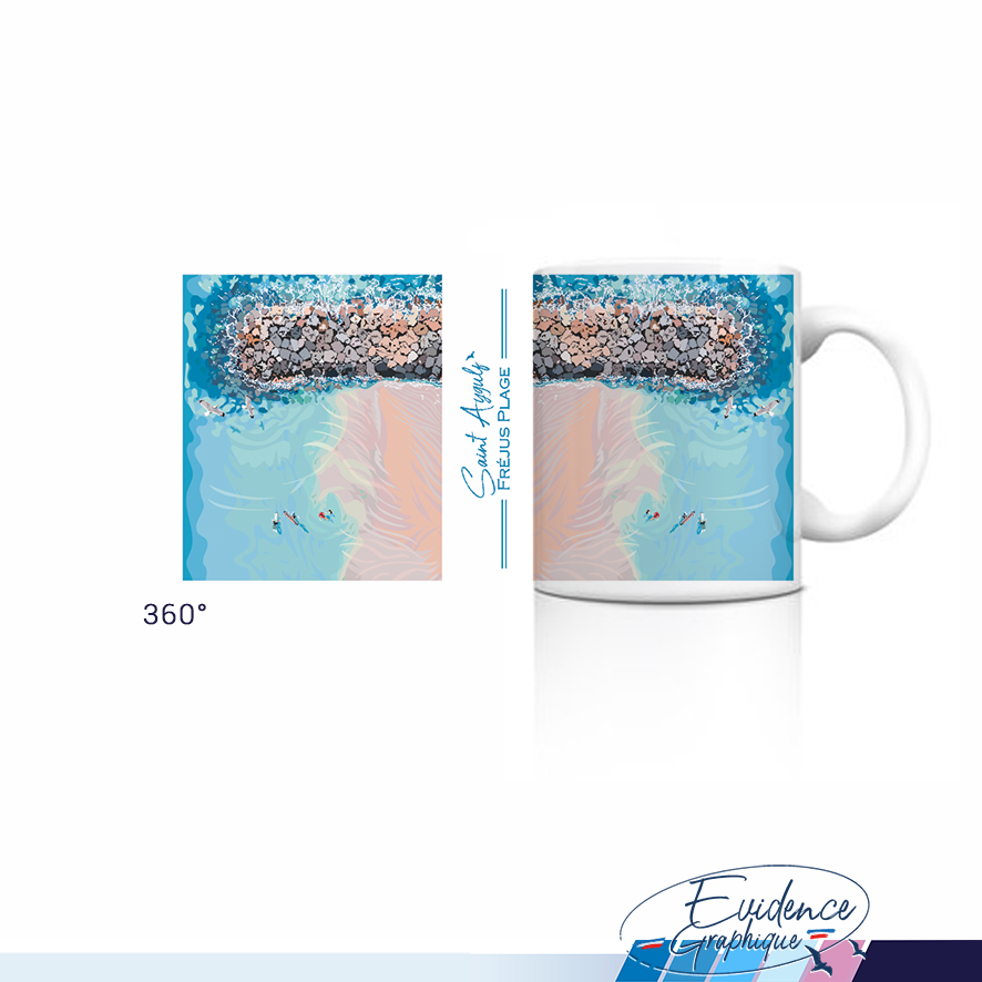 Mug 360 St aygulf frejus plage evidencegraphique