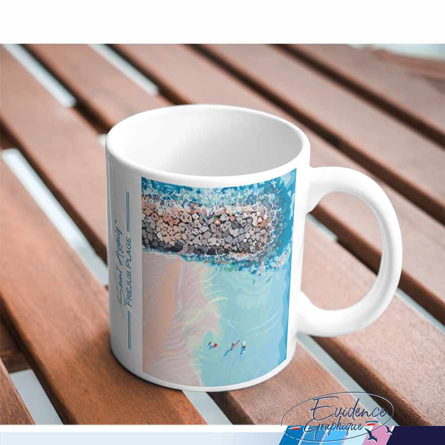 Mug souvenirs St aygulf frejus plage evidencegraphique