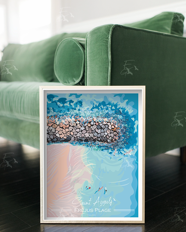 St Aygulf - Fréjus Plage - Affiche - cote d'azur - evidencegraphique