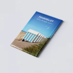 Magnet - Hardelot - plage - les cabines - EvidenceGraphique