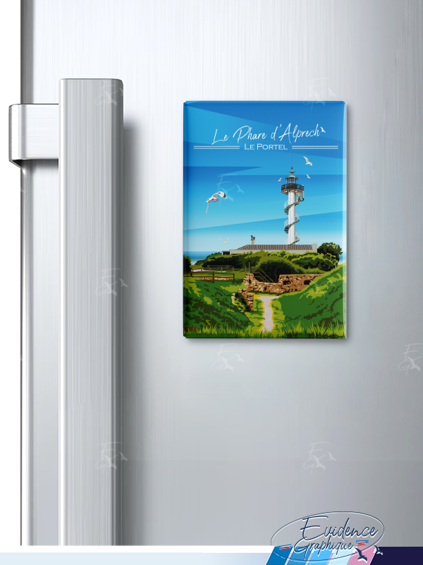 Magnet frigo - le phare d'alprech - le portel - EvidenceGraphique