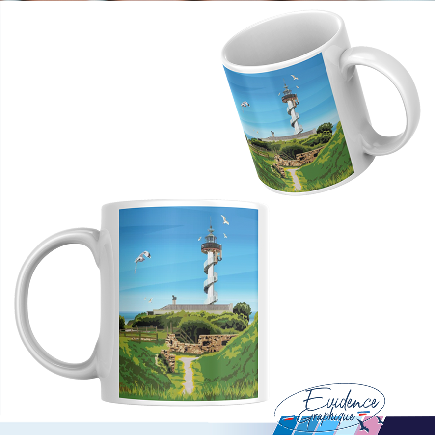 Mug illustration - Le phare d'alprech - le portel - evidencegraphique