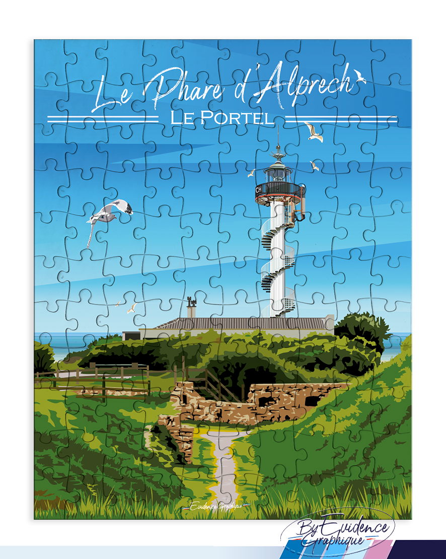 Puzzle Le phare d'Alprech - Le portel - Cote d'opale - 110p - EvidenceGraphique