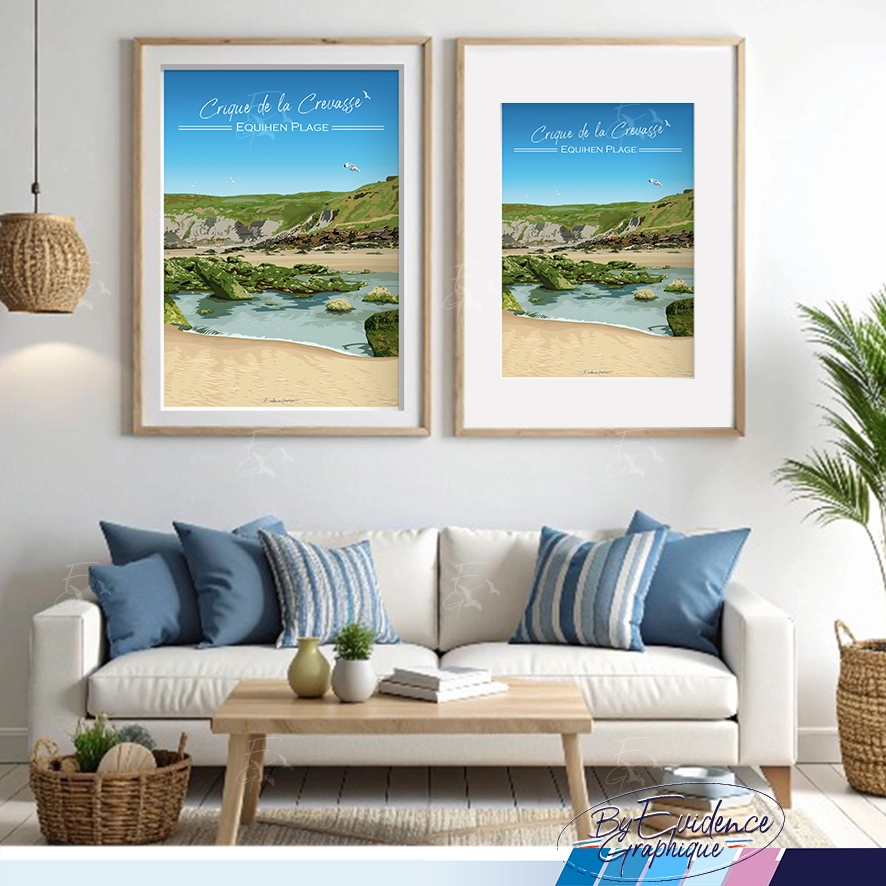 Crique de la crevasse - Equihen plage - affiche evidencegraphique