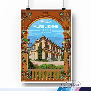 Fréjus - La Villa aurélienne - cote d'azur - Affiche création - evidencegraphique