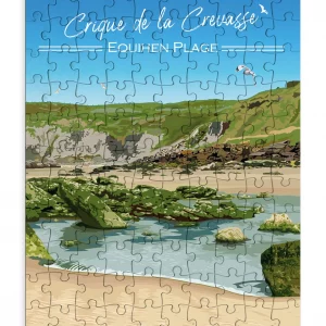 Puzzle Crique de la crevasse - Equihen Plage - Le portel - Cote d'opale - 110p - EvidenceGraphique
