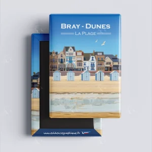 Magnet - La plage - Bray Dunes - cote d'opale - EvidenceGraphique