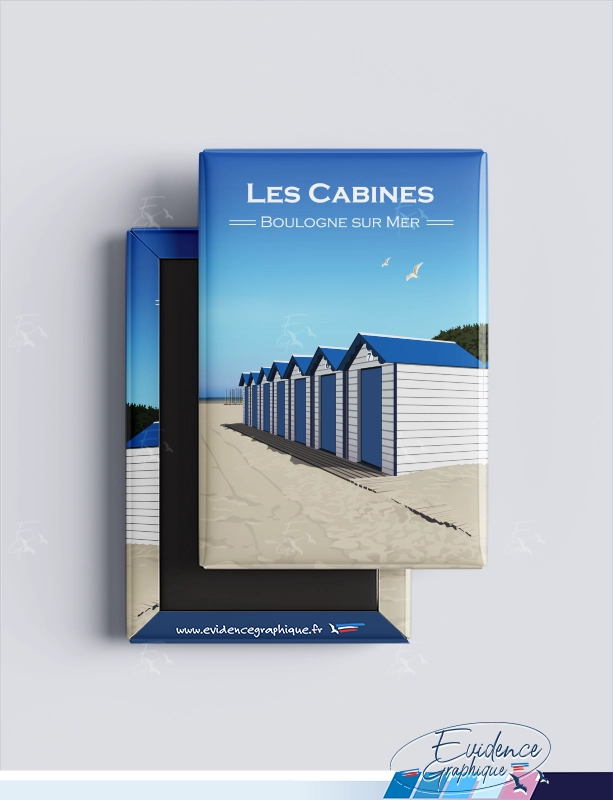 Magnet - Les cabines - Boulogne sur mer - cote d'opale - EvidenceGraphique