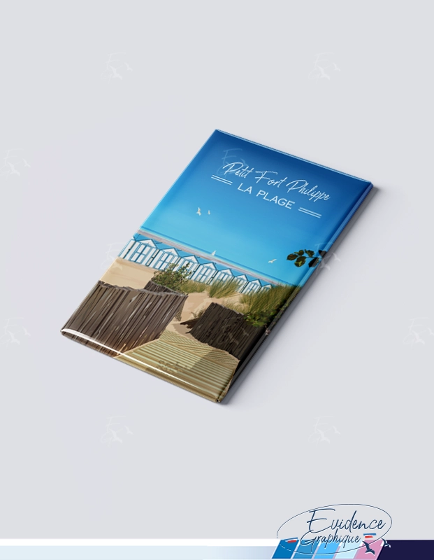Magnet - Petit fort philippe - La Plage - Cote d'opale - EvidenceGraphique
