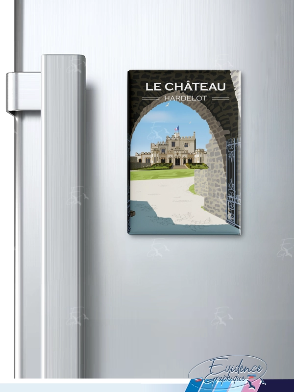 Magnet frigo - Chateau - Hardelot- EvidenceGraphique