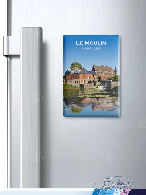 Magnet frigo - le moulin de Maroilles - EvidenceGraphique